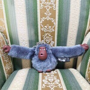Kipling Grey Monkey Keyring Medium Size Brand New
